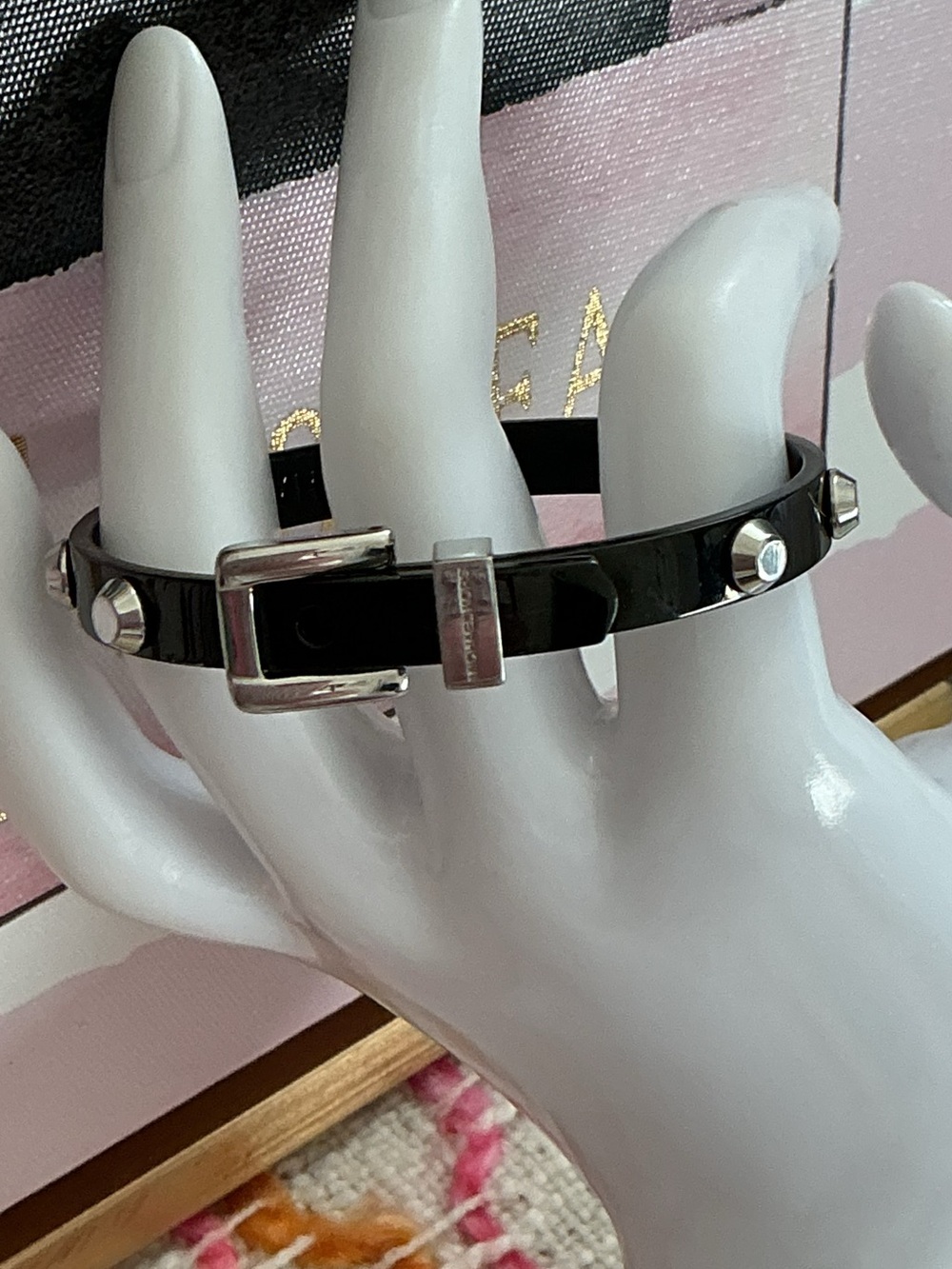 Michael Kors Black Bracelet with Silver-Tone Hardware